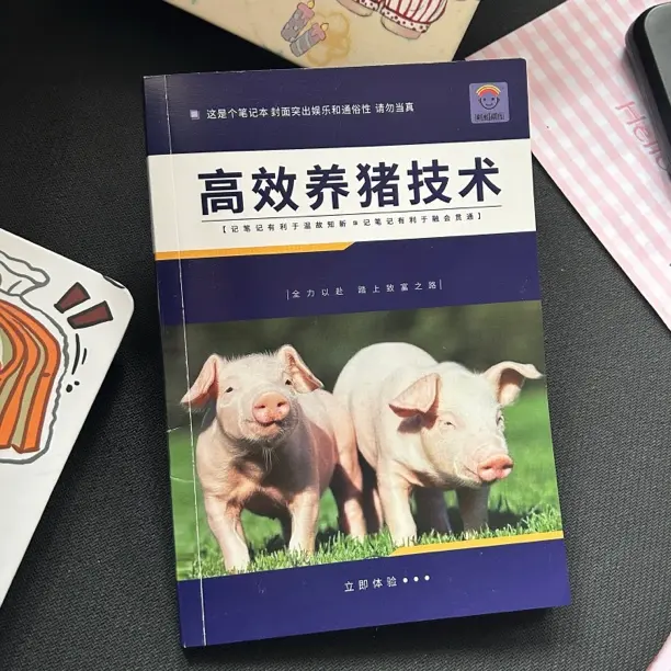 【皮卡】创意高效养猪技术笔记本封面日记本趣味个人用品整蛊笔记本