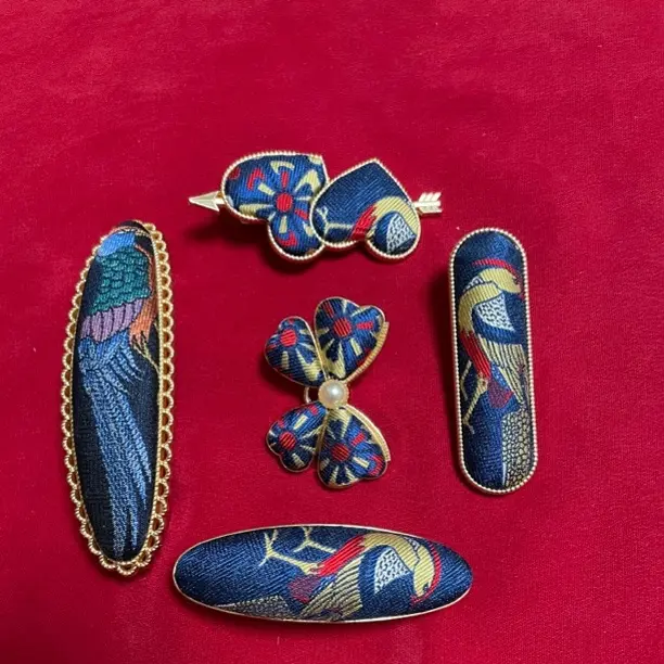 非遗宋锦手工国风发夹复古气质简约百搭发卡东方美学新中式头饰