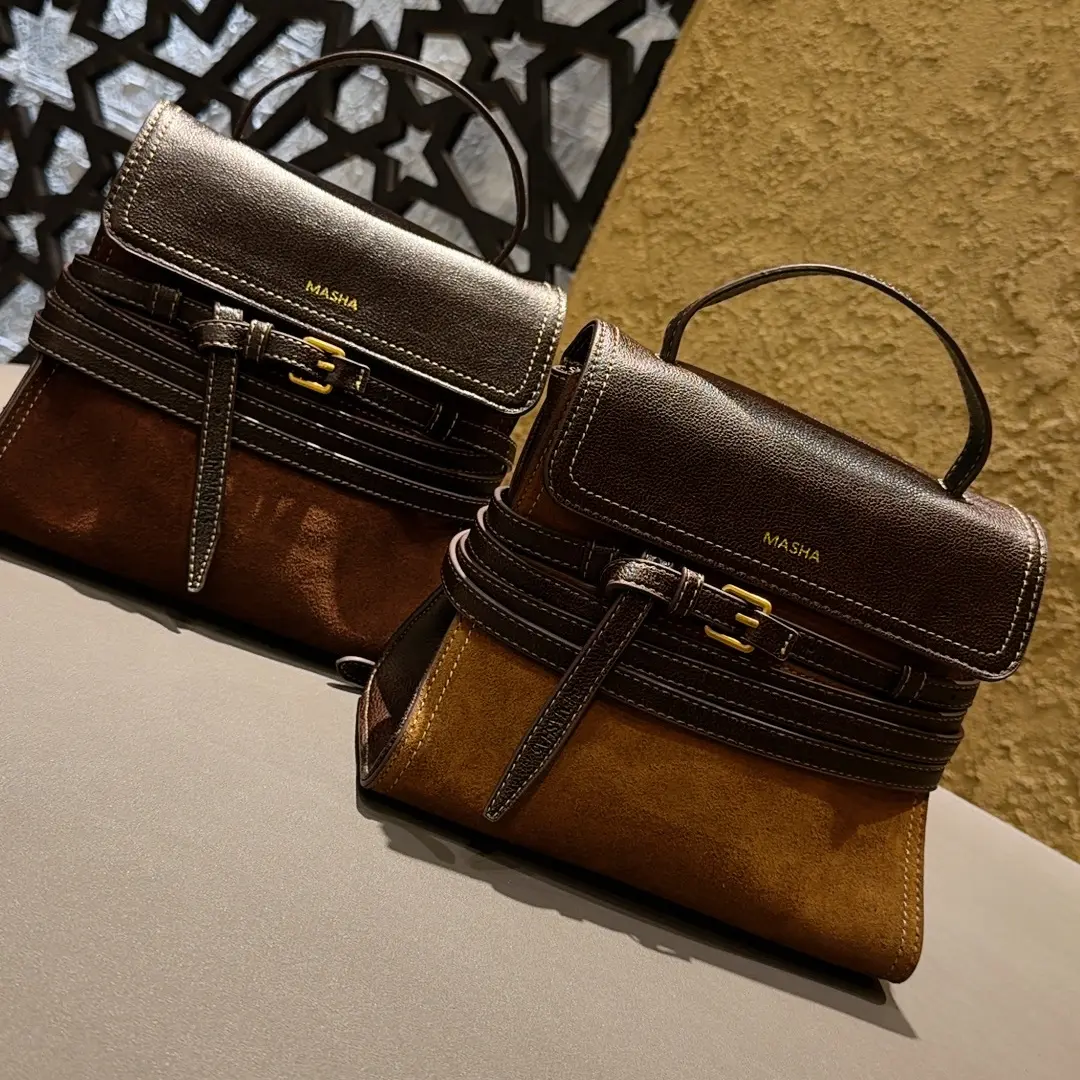 韩式可折叠防刮刺绣熊双根斜挎包鳄鱼纹零钱包