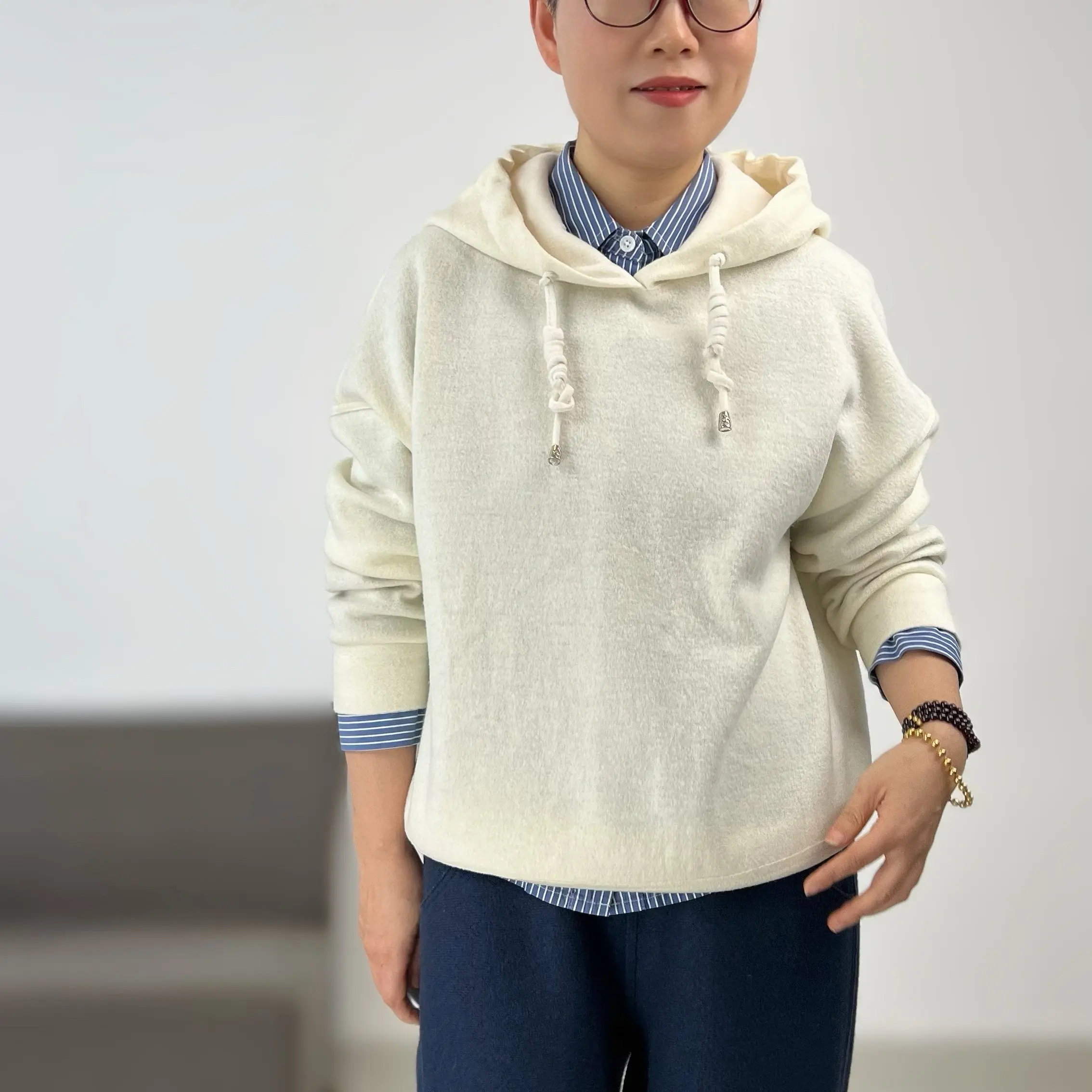 卫衣纸样 WY006 萍姐大落肩箱型宽松阔型短外套服装纸样样