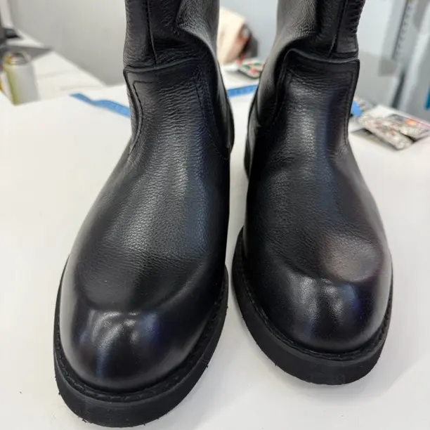 民族风男士高筒靴骑士长筒靴黑色