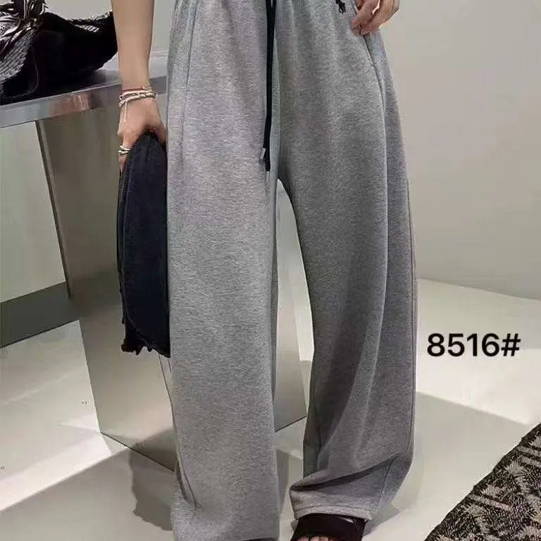 秋冬加厚保暖百搭刺绣弯刀休闲裤