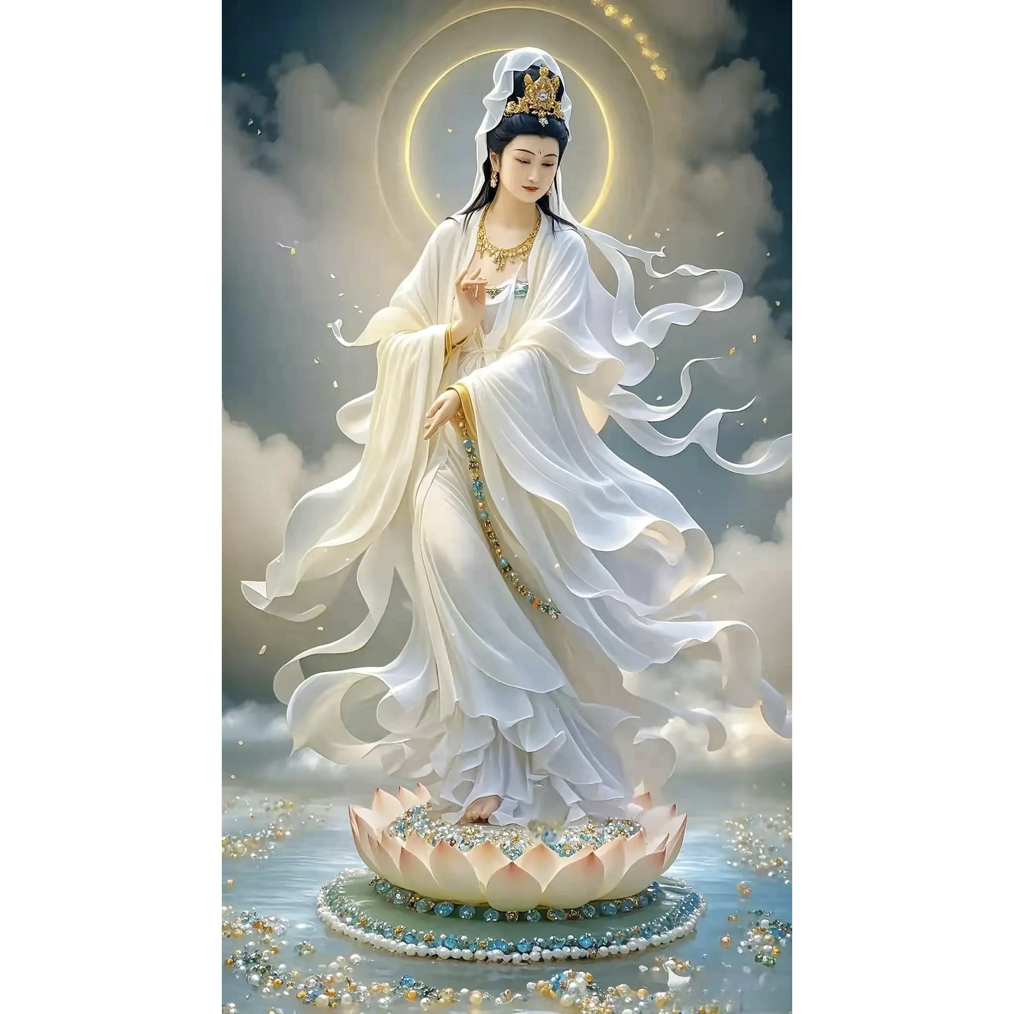 DMC十字绣神像-轻奢观音66色十字绣新款2025爆款特价绣花十字绣花