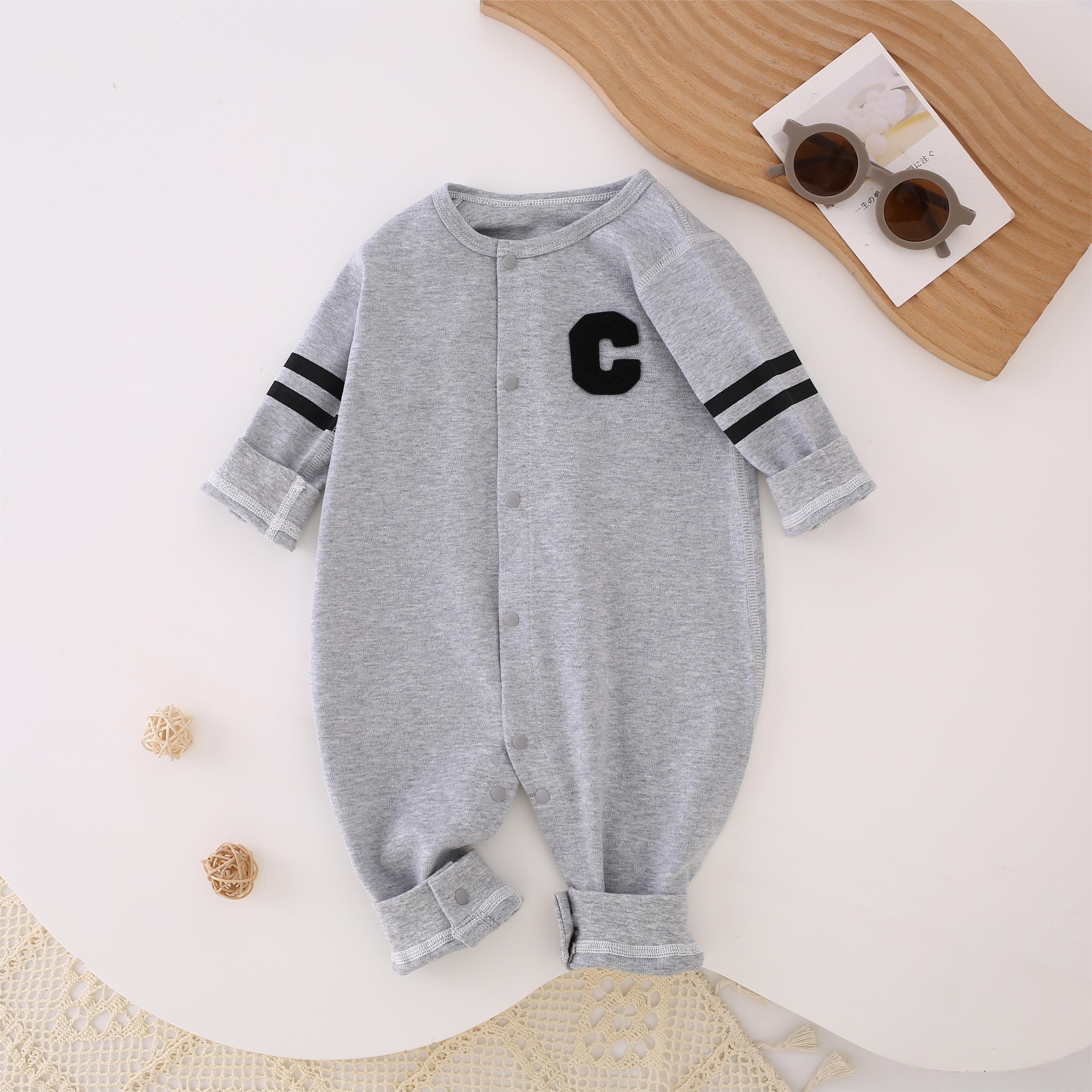 KPBL【高定款】四季纯棉连体衣婴儿衣服新生儿长袖爬服无骨贴身哈衣