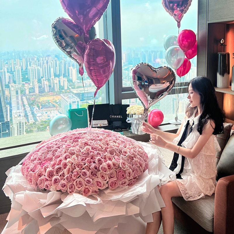 玫瑰花束鲜花同城速递订婚生日上海北京广州全国配送