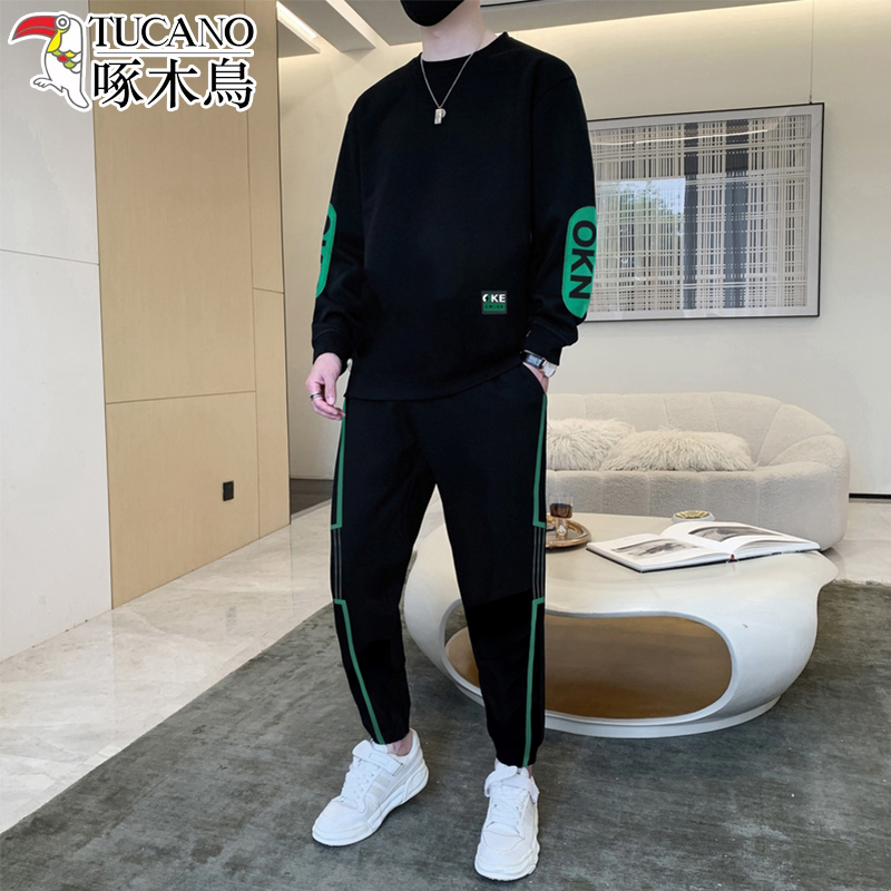 TUCANO/啄木鳥男士休闲运动套装春秋季圆领卫衣搭配帅气男装衣服
