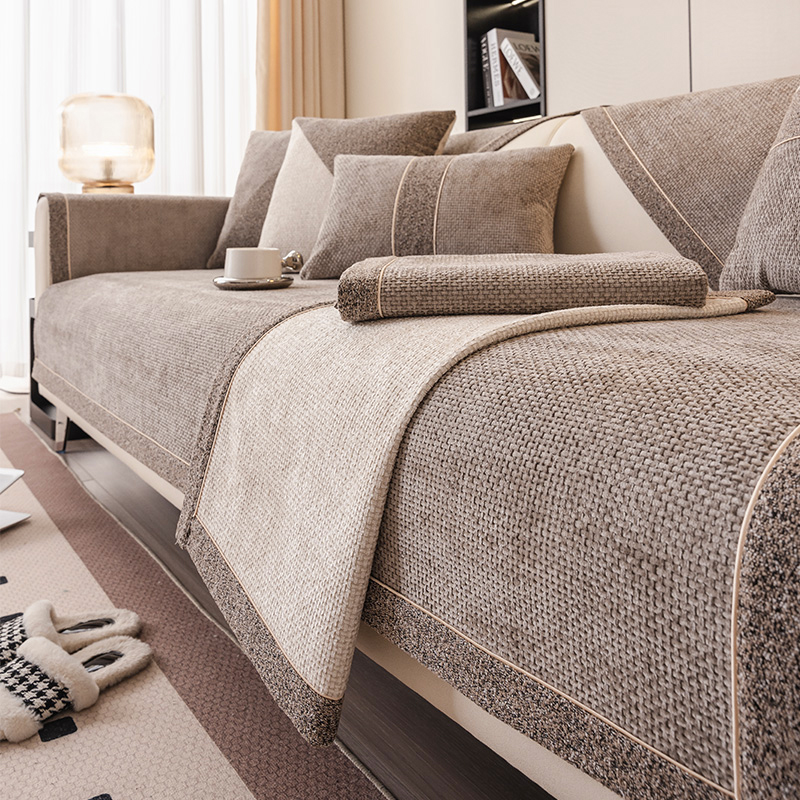 【曼达】简约轻奢高档防滑四季通用坐垫套罩巾沙发垫坐垫盖巾