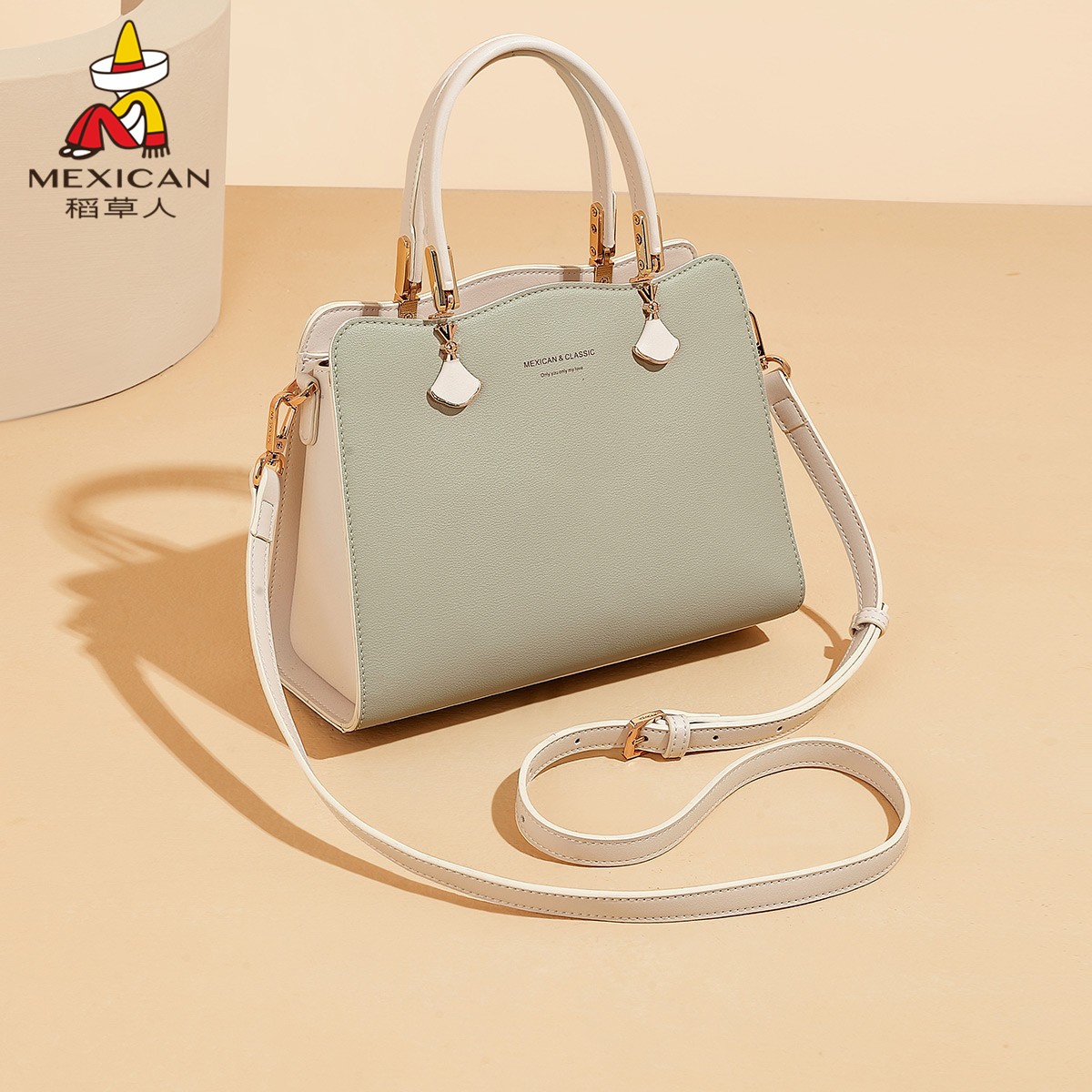 稻草人包包女2025新款妈妈包大容量单肩包百搭手提包斜挎包包女包