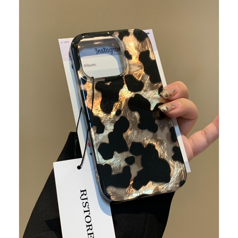 Lucky玳瑁色豹纹适用iPhone16/15冰川手机壳华为vivo小米oppo套