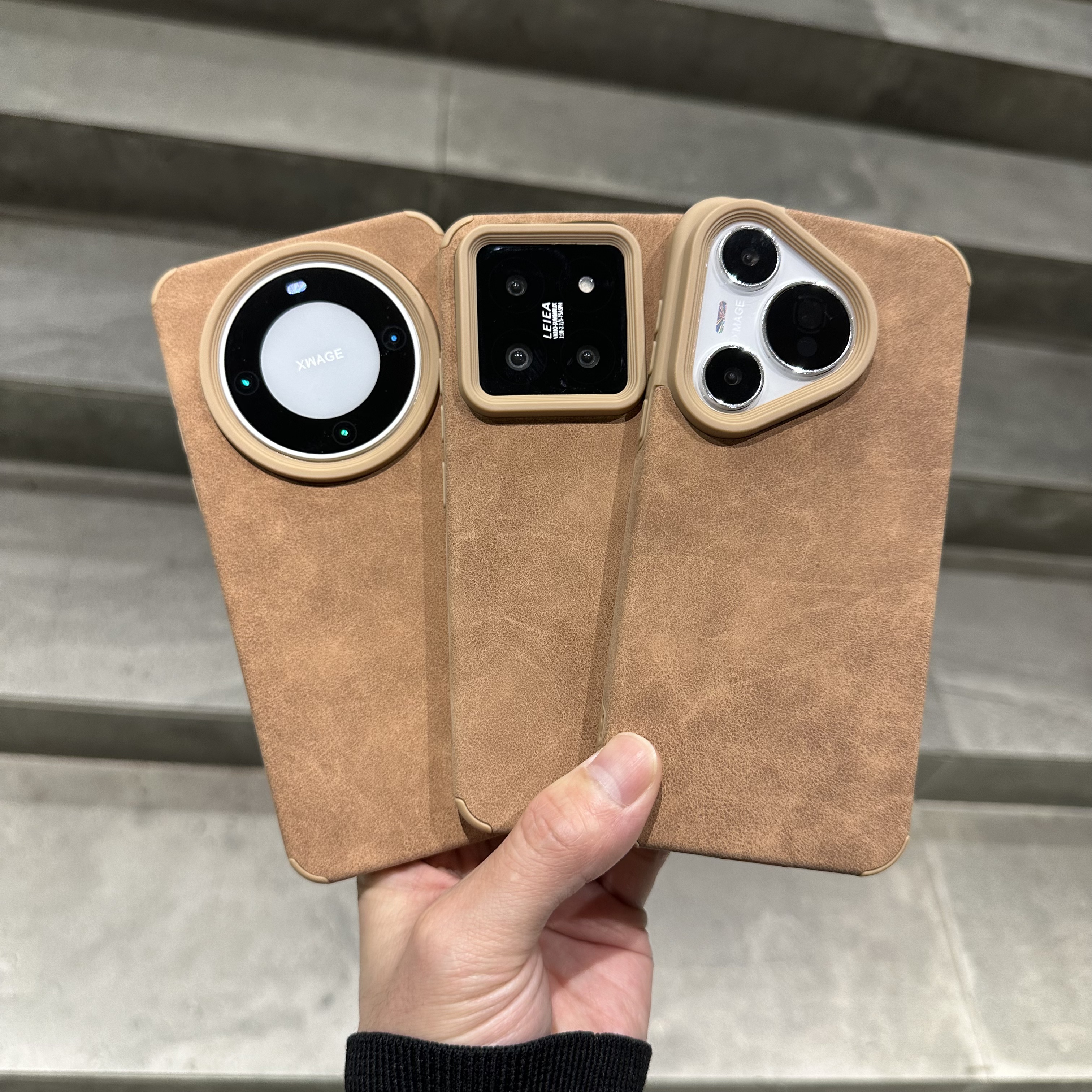 奥菲顿ins秋冬爆款适用iPhone16翻毛皮手机壳华为vivo小米oppo套
