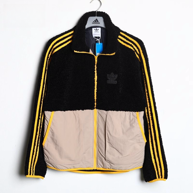 Adidas 三叶草 男女冬季运动休闲舒适羊羔绒保暖茄克外套 GT7295