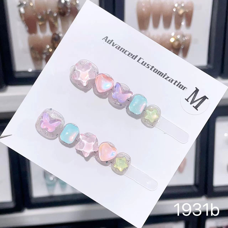 小朋友穿戴甲手工3-12岁小女孩美甲短款穿戴式可爱立体穿戴豆豆甲