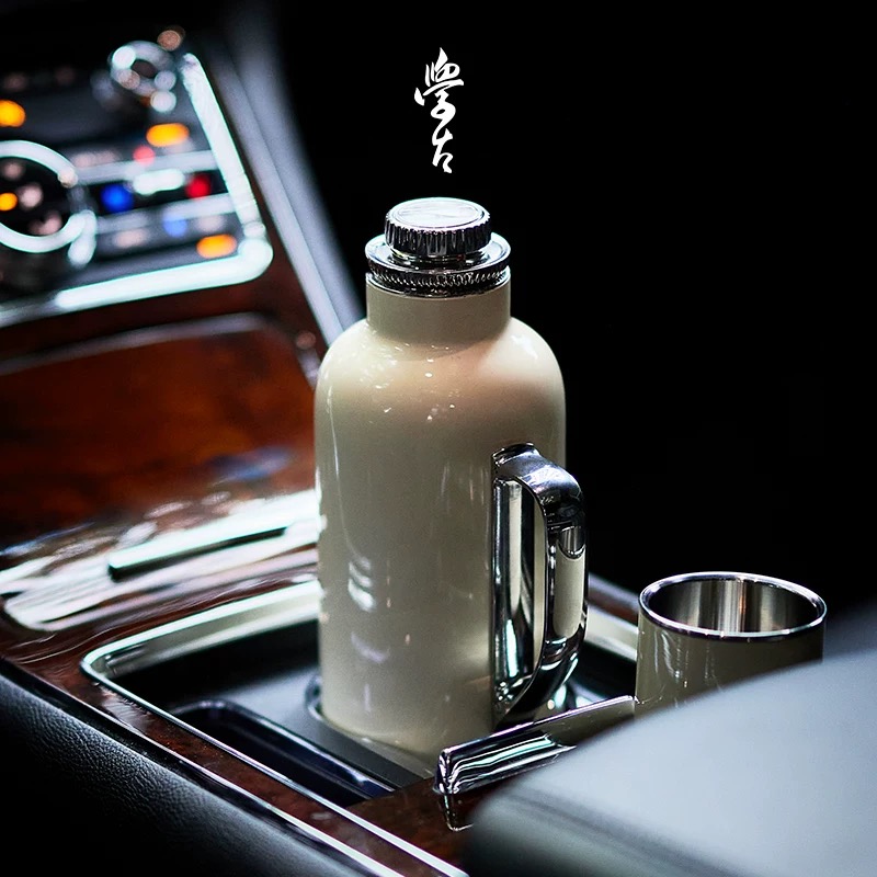 鼎牌丨学古一原传家壶迷你保温壶焖茶壶温度计高档车载便携热水壶