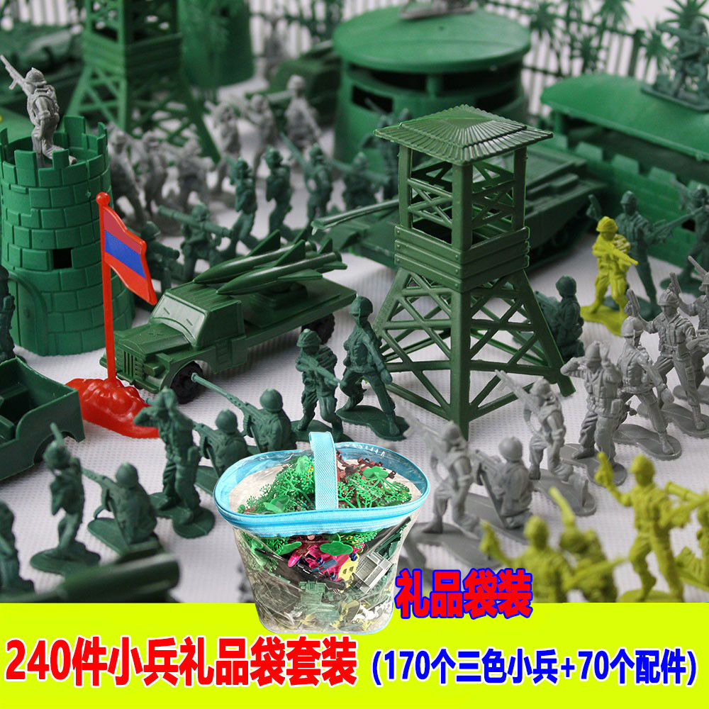 包邮二战兵人精品套装八路军小士兵模型打仗小兵人打仗精品礼盒装
