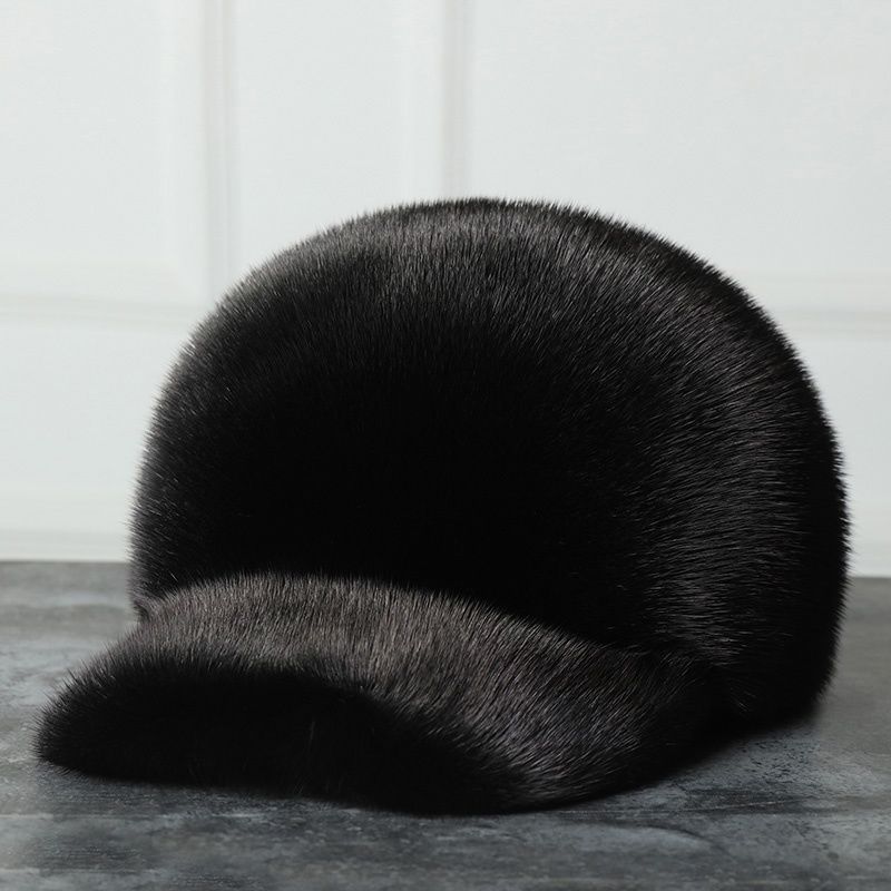 水貂棒球帽男女同款保暖