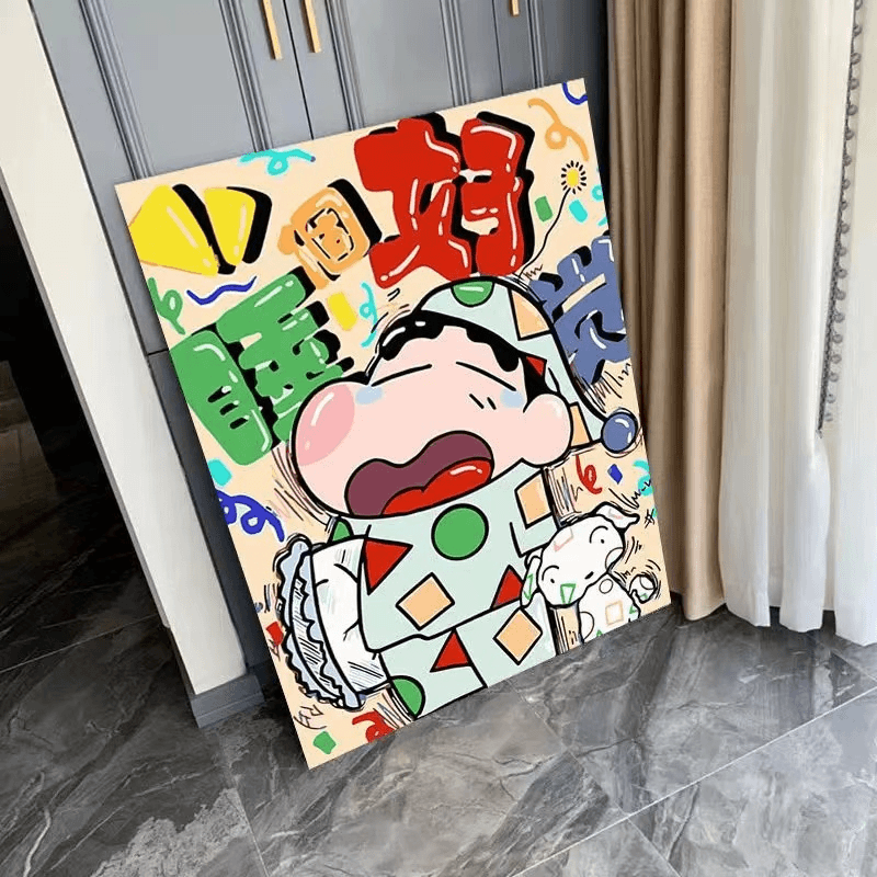 (卡通合集）大颗粒画布diy数字油画手绘填涂减压送礼油彩画装饰画