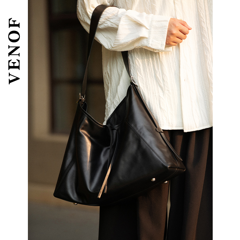 VENOF/维洛芬托特包新款头层真牛皮大容量高级感休闲通勤包背包