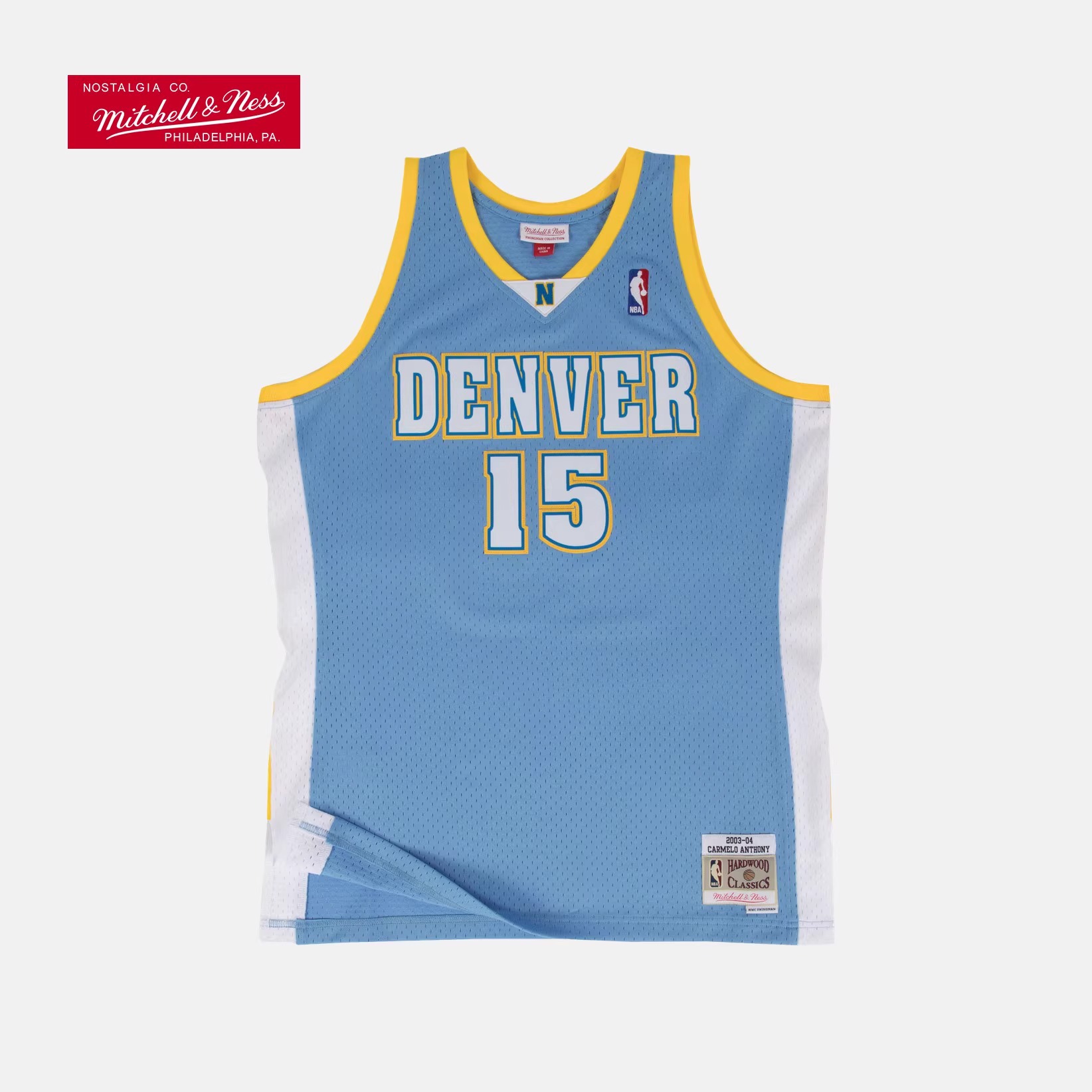 【NBA球衣】Mitchellness-掘金队2003-04赛季安东尼 蓝色客场球衣