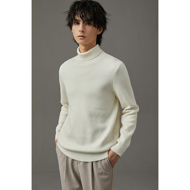 秋冬季保暖加厚中领加厚加绒高领针织衫韩版潮流保暖半高领打底衫