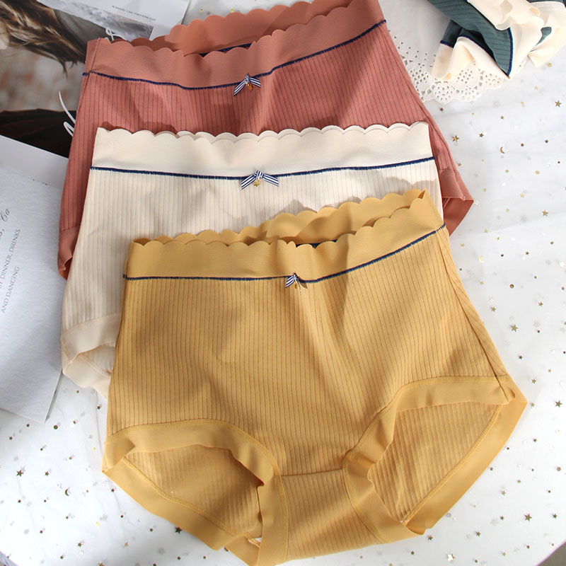 纯棉大码高腰内裤女200斤胖MM舒适桑蚕丝抗菌三角裤亲肤裸感透气