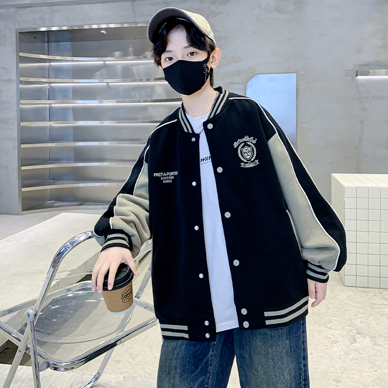 男童外套2025新款春秋季儿童中大童男孩棒球服秋装上衣洋气潮童装