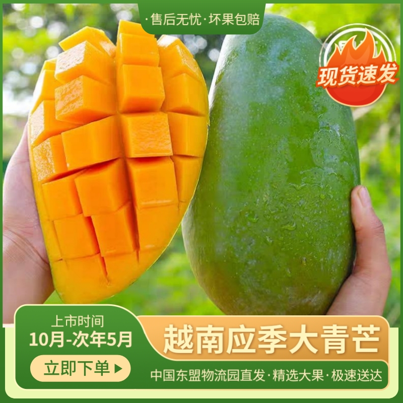 【放软食用】越南大青芒1-9斤爆甜软脆当季超大水果新鲜芒果