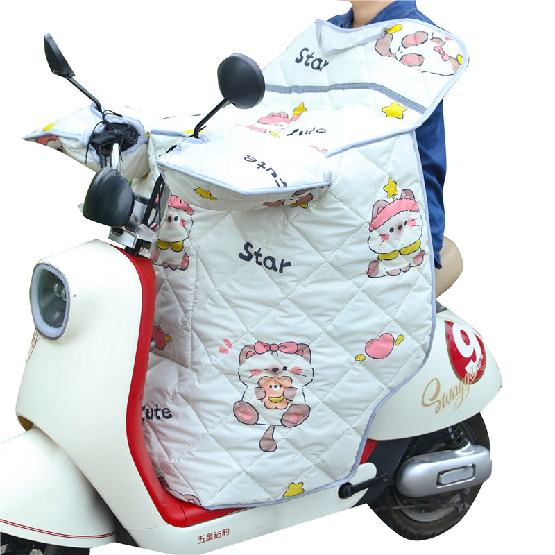 春秋款中厚电动车挡风被电瓶摩托车外防小雨水防风罩四季通用