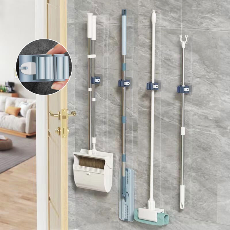 拖把架免打孔拖把夹拖把挂钩卫生间挂架神器强力壁挂收纳承重厨房