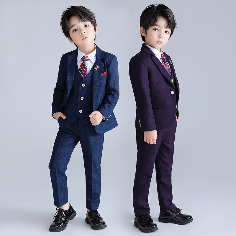 男童春秋西装礼服新款韩版儿童小西服时尚花童婚礼钢琴主持演出服
