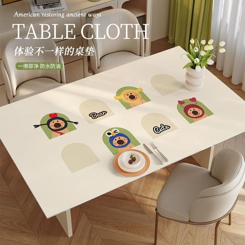 新款卡通餐桌垫防水防烫免洗茶几台布隔热专用桌面保护垫pvc桌布