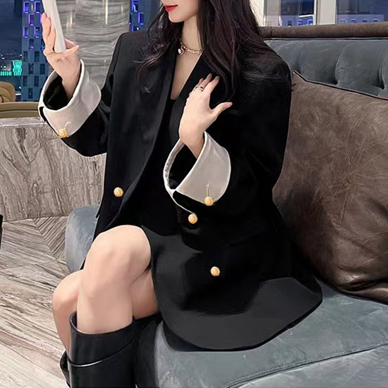 秋冬新款大码西装外套女韩版宽松休闲气质炸街高级感时尚胖mm西服