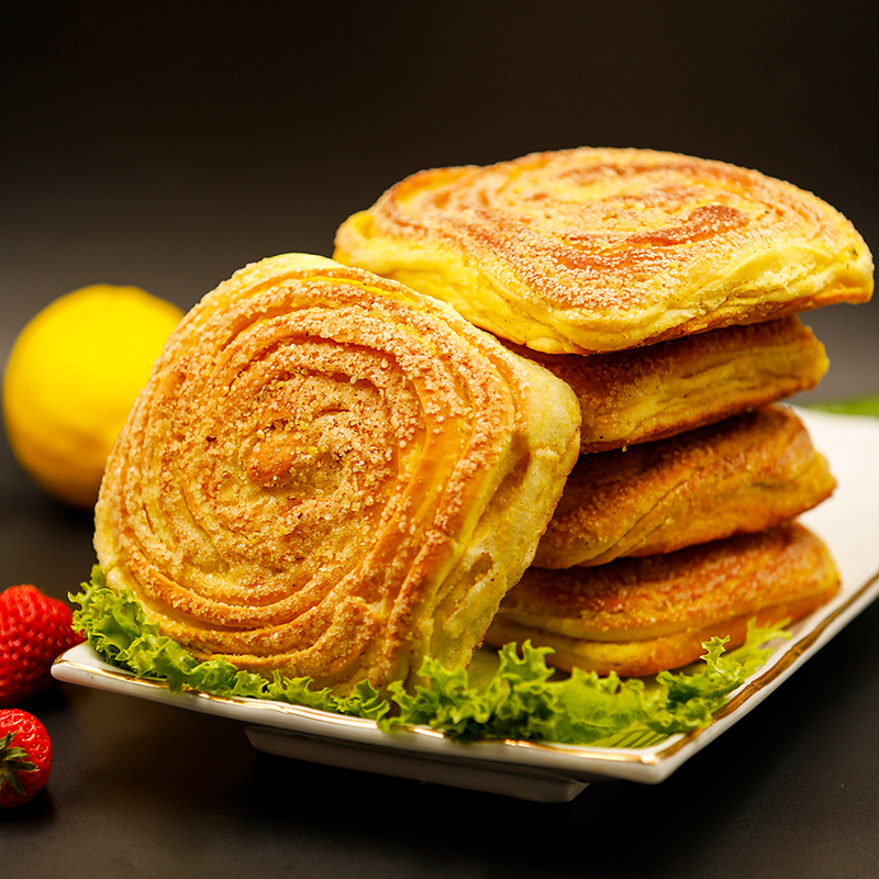 香豆烤馍油旋糖酥饼甘肃特产西北特色小吃平凉锅盔馍馍青海烤馍