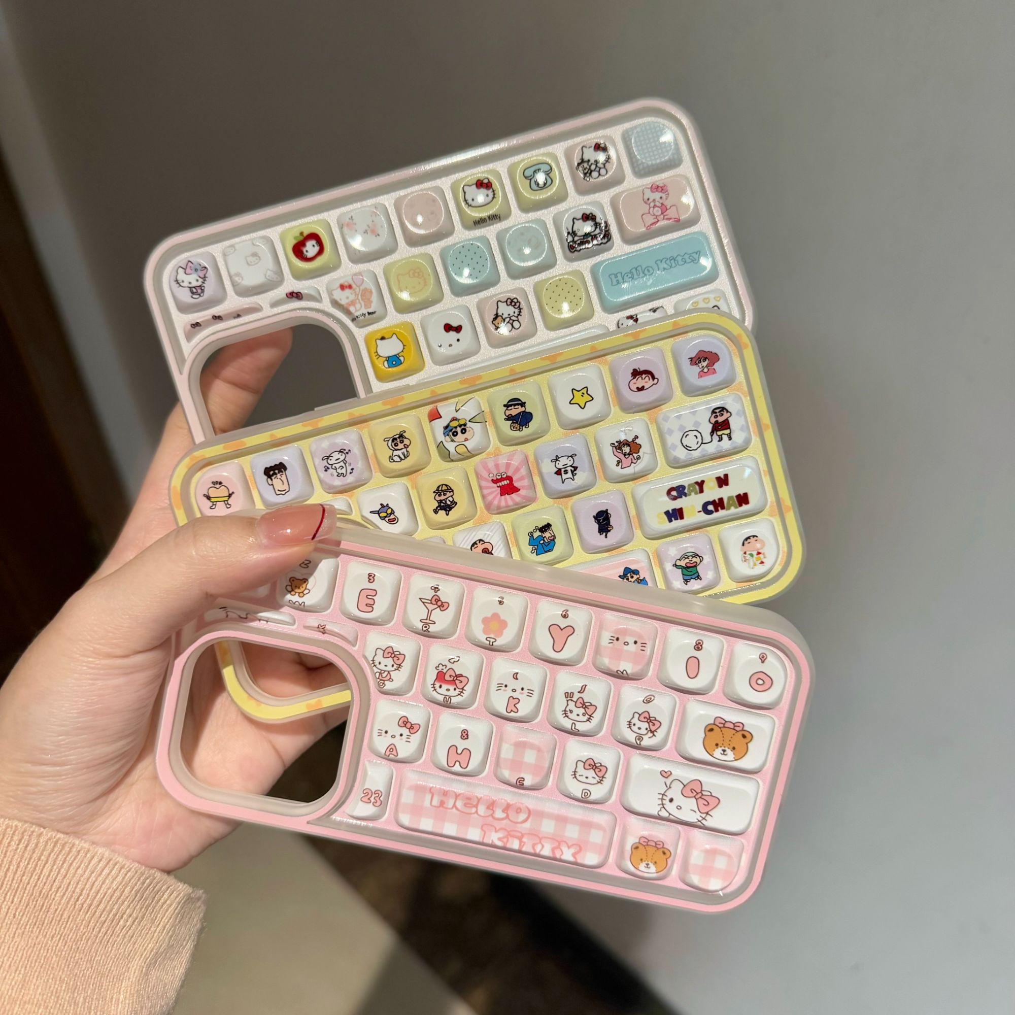 BANCAins可爱键盘kitty适用苹果16promax手机壳15防摔14/13创意12