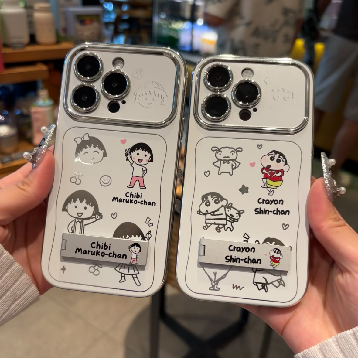 BANCA比心小新适用iPhone15电镀视窗14手机壳华为vivo小米oppo套