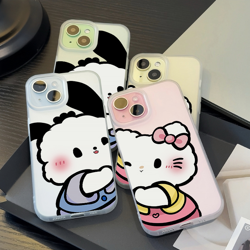 BANCA帕恰狗KT猫情侣苹果15手机壳iPhone13/14promax磨砂12可爱11