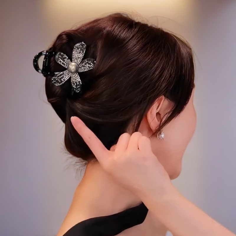 太阳花精致闪闪气质抓夹高级感鲨鱼夹2025新款中号后脑勺侧边夹女