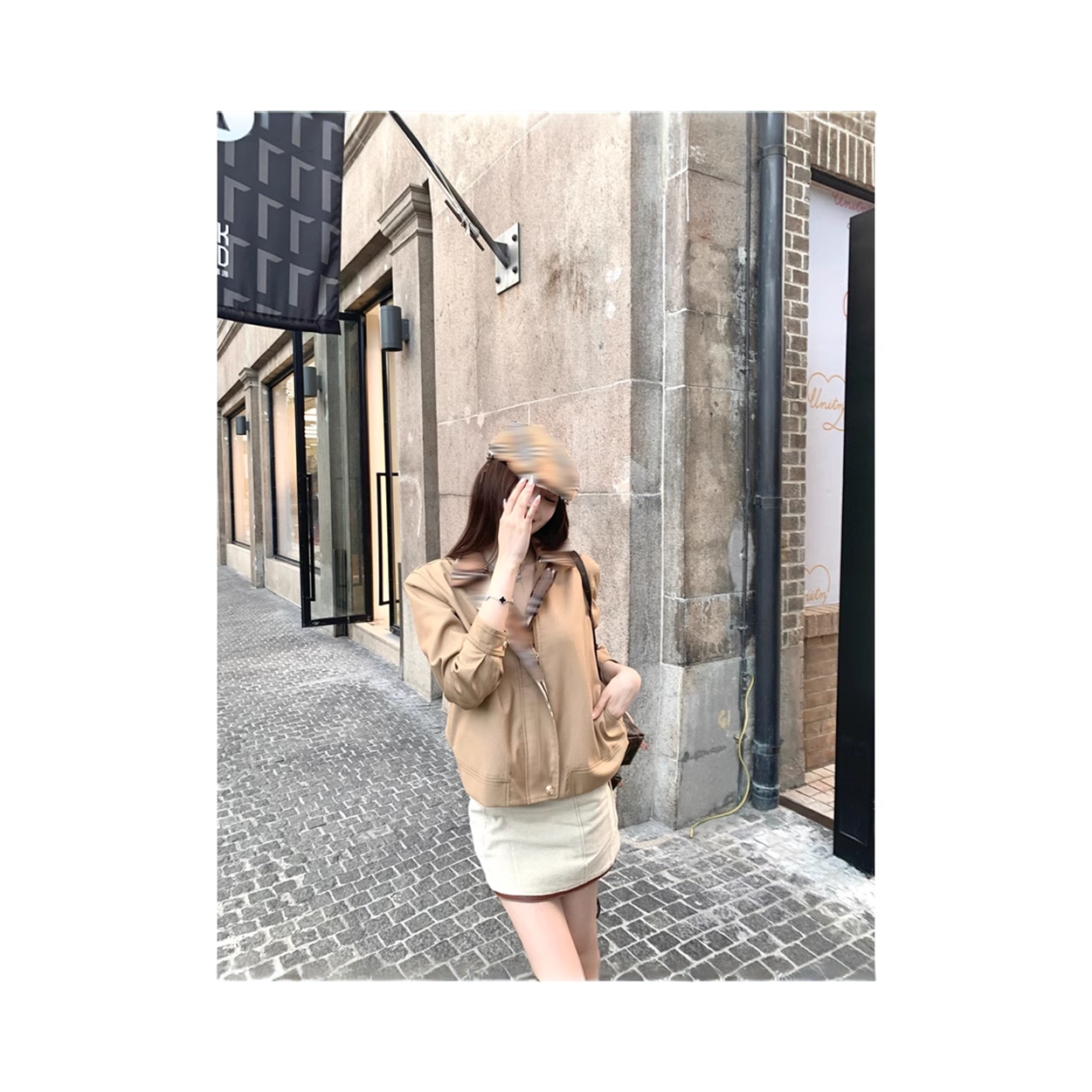 高品质版 东京日落 早秋风衣夹克定制卡其色格子外套A001