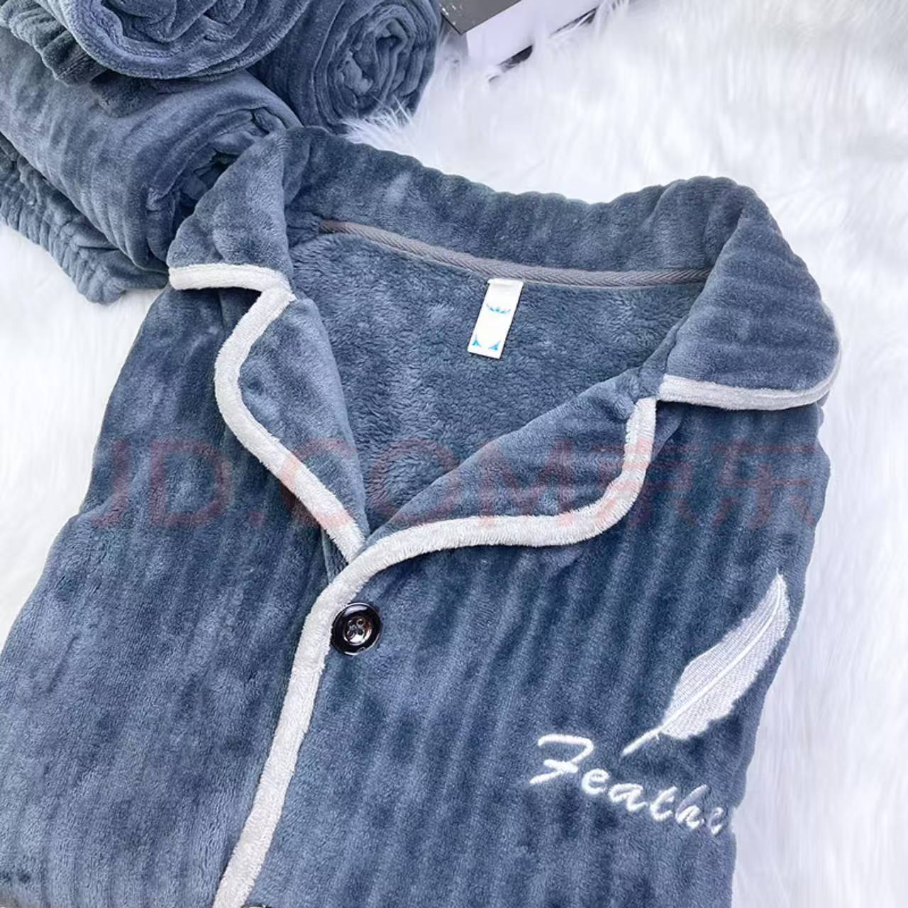 秋冬季男士法兰绒舒适休闲保暖套装加绒时尚高档家居服可外穿168