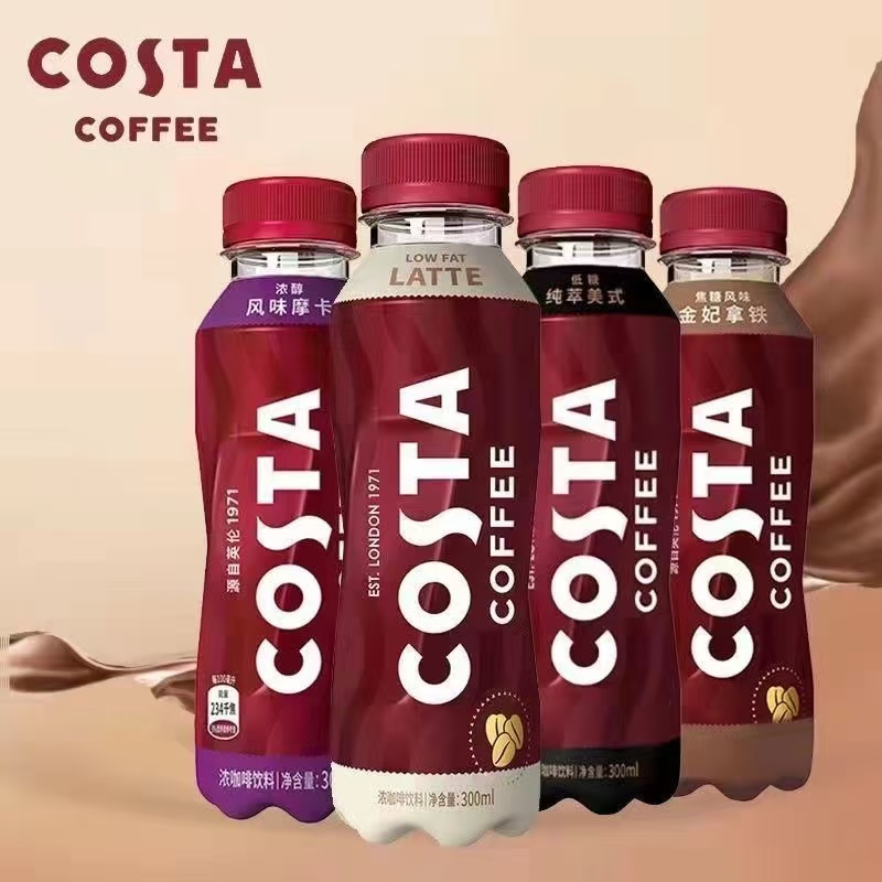 COCA COLA/可口可乐咖啡300ml*8瓶低糖纯粹美式金妃醇正拿铁摩卡