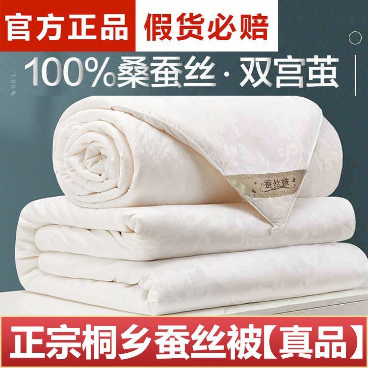 正宗桐乡手工蚕丝被100%桑蚕丝冬季被子夏凉被春秋被芯加厚秋冬被