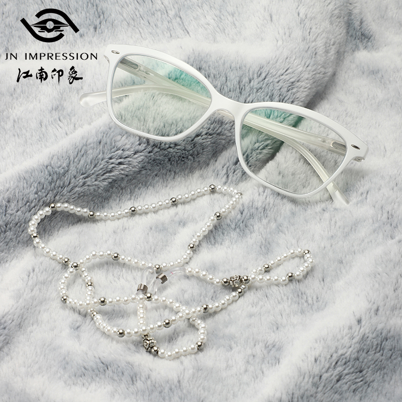 江南印象（定制镜片）高品质时尚洋气老花镜女防蓝光老花眼镜送挂链