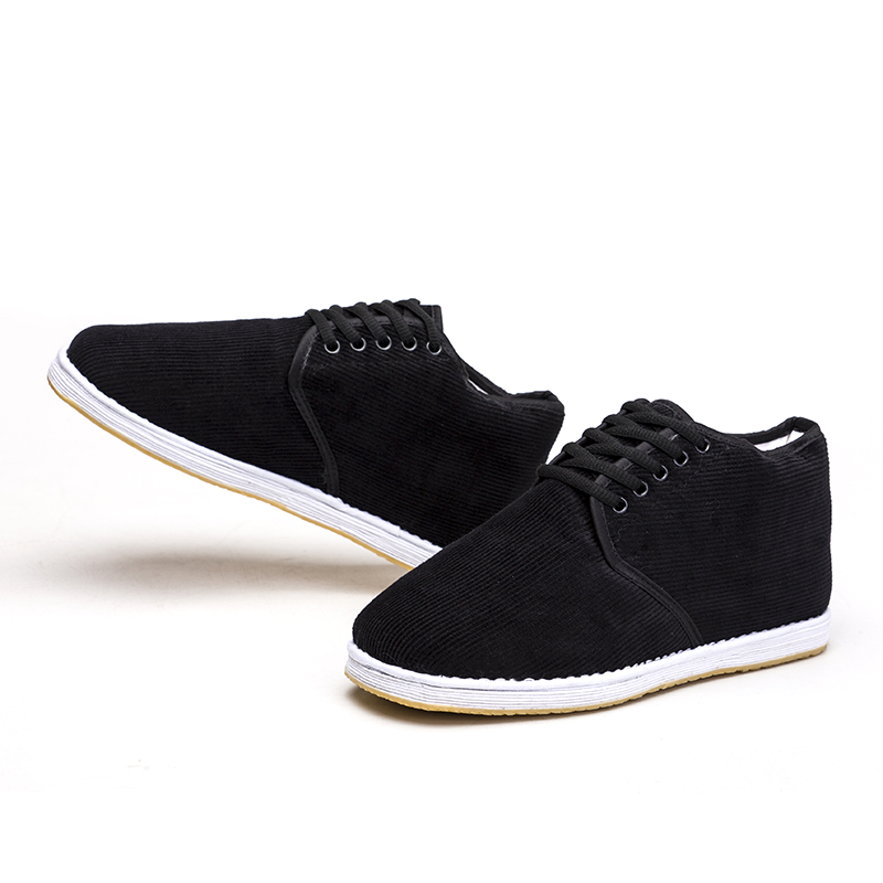 大顺坊冬季男女复古老北京工艺千层底灯芯绒五眼系带棉花加厚棉鞋