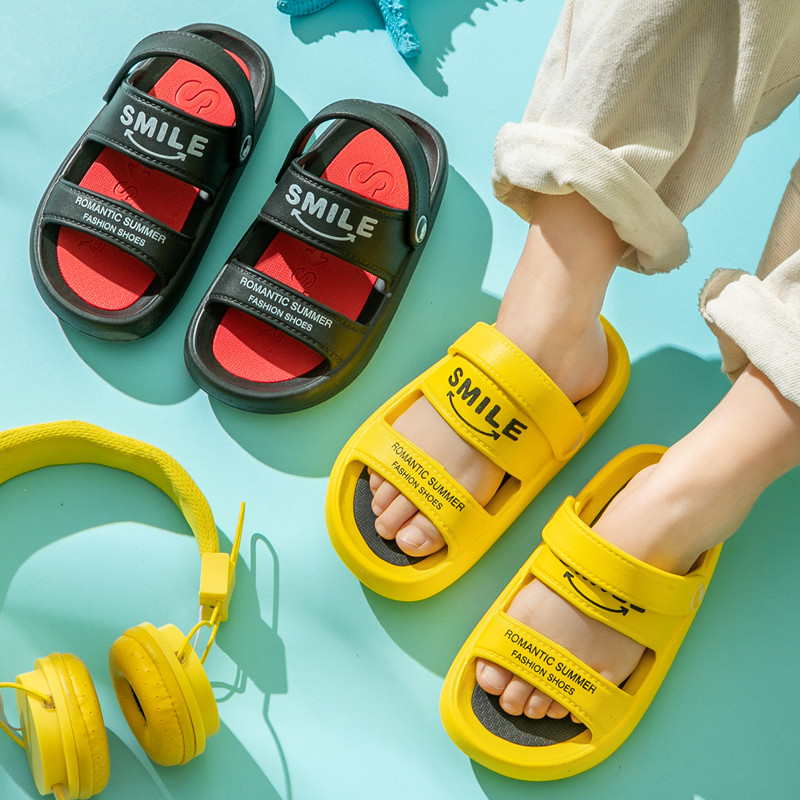 儿童凉鞋橡塑儿童凉鞋夏季凉拖鞋双色底EVA橡塑防滑沙滩儿童凉鞋
