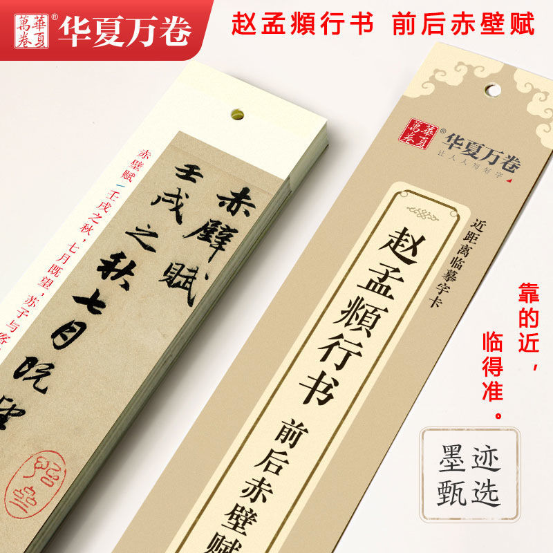 赵孟頫前后赤壁赋 近距离临摹字卡 古贴全文收录赵体行书毛笔字帖
