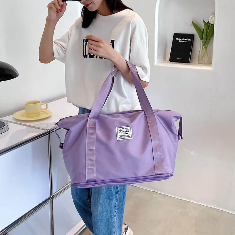 旅行包女手提大容量防水行李包单肩健身包轻便出差旅游待产收纳包