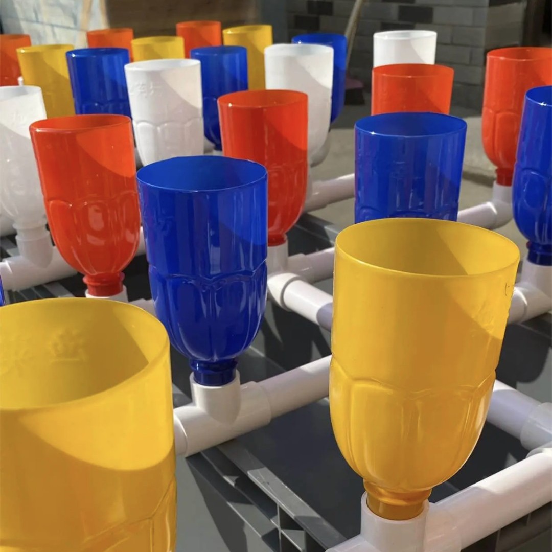 潮汐杯鱼菜共生虹吸种植杯32mm插口透明彩色20只装水培鱼缸共用