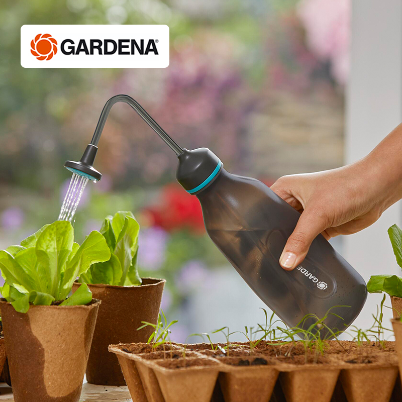 德国嘉丁拿GARDENA双喷头2合1 家用养花种菜育苗浇水壶多肉浇花壶