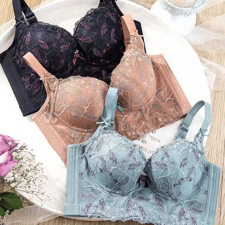 调整型文胸收副乳小胸显大聚拢上托防外扩矫正高侧比厚杯胸罩性感