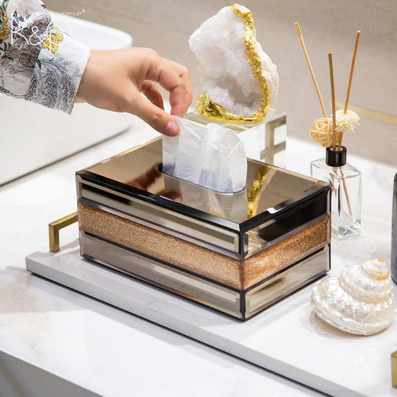 【摩登】创意家用轻奢抽纸盒客厅高档网红款酒店餐厅高级感纸巾盒