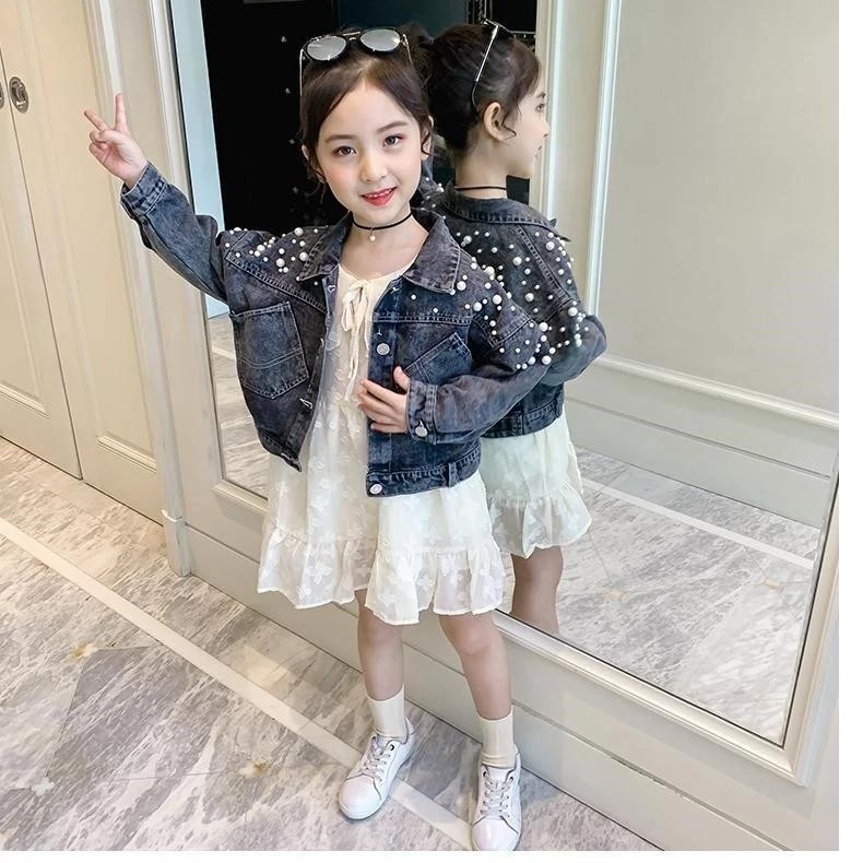 牛仔外套童装女童秋装2025新款洋气女孩韩版网红上衣中大童时髦